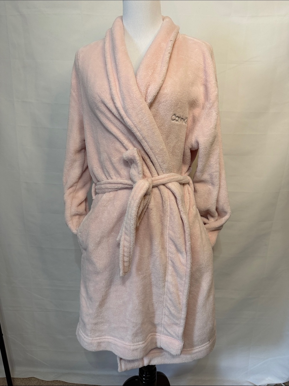 Calvin Klein Plush Robe - Light Pink